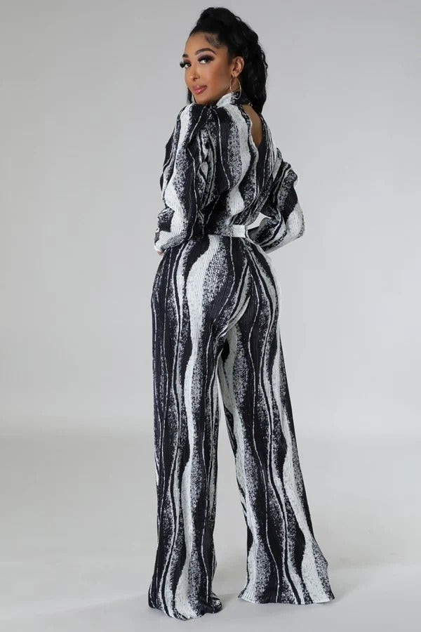 Polished Non-stretch Two-piece Set