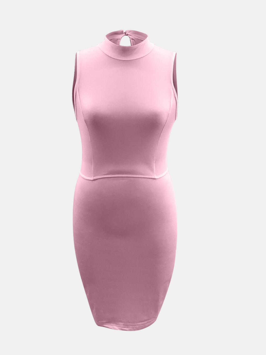 Cutout Mock Neck Sleeveless Dress