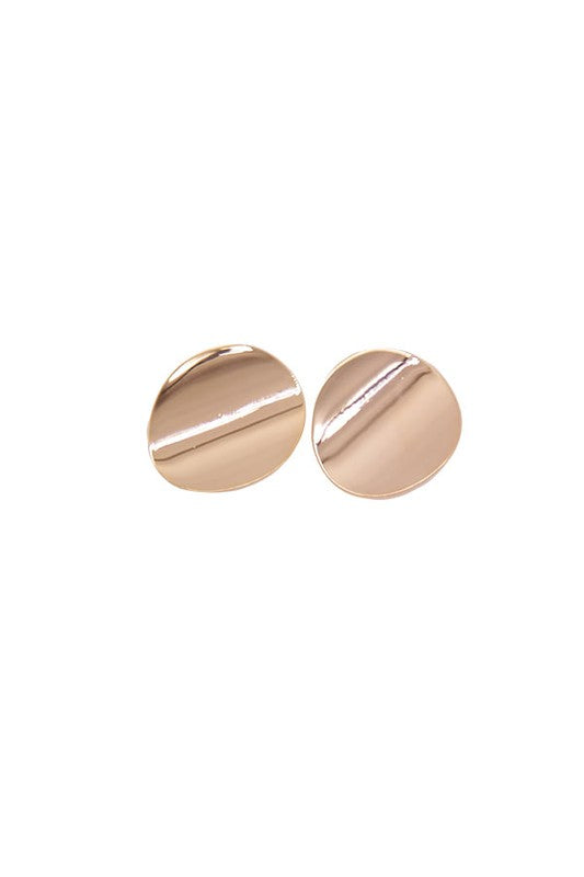 Minimal Chic Wrinkled Plate Earrings