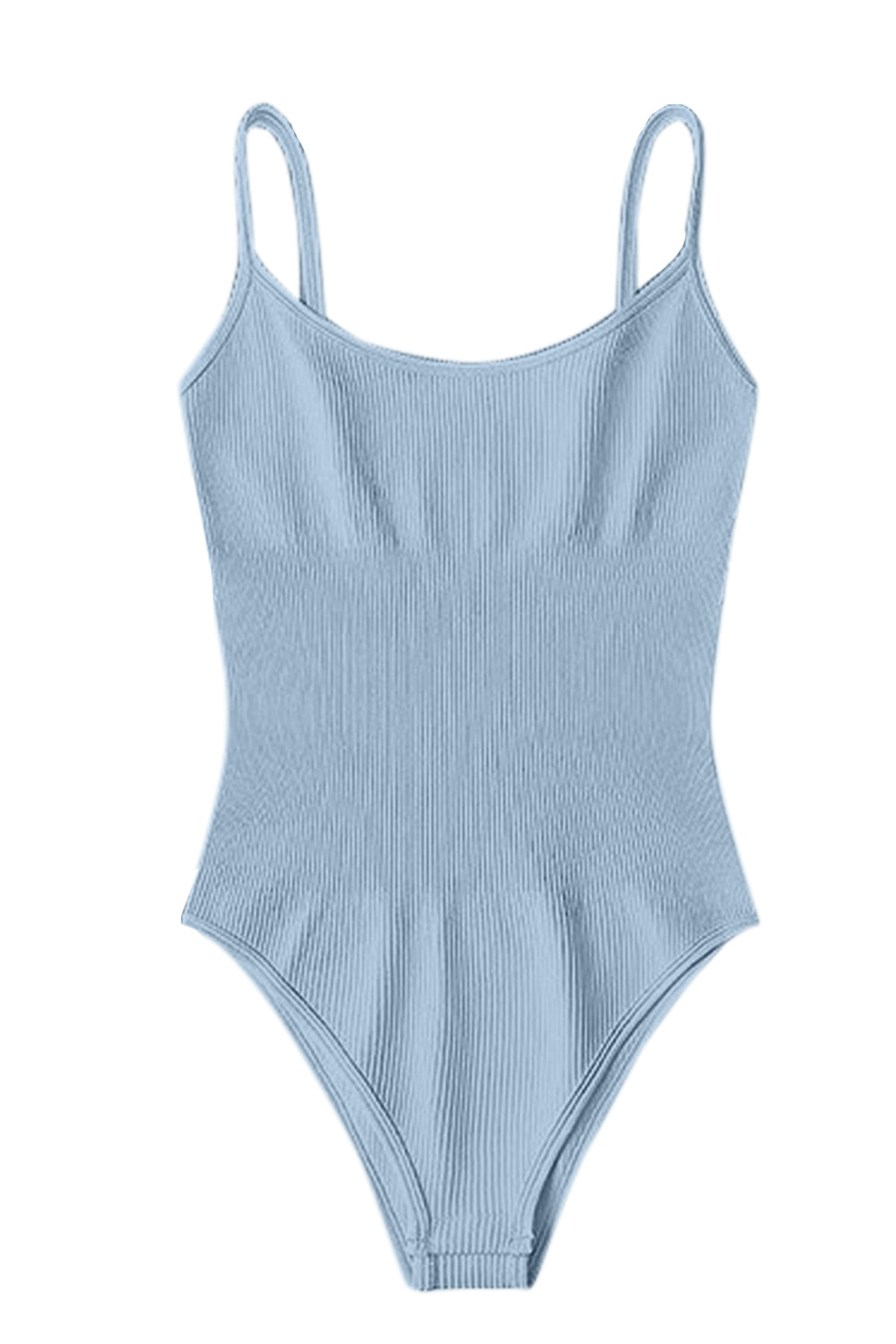 Scoop Neck Spaghetti Strap Active Bodysuit