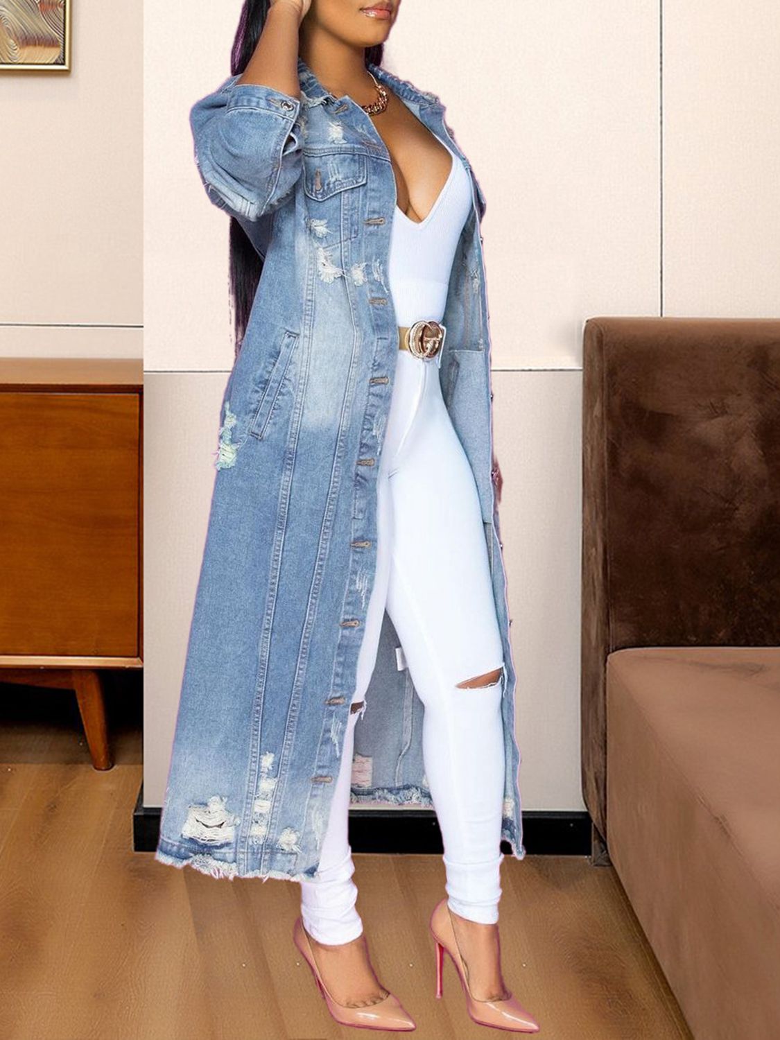 Full Length Denim Jacket