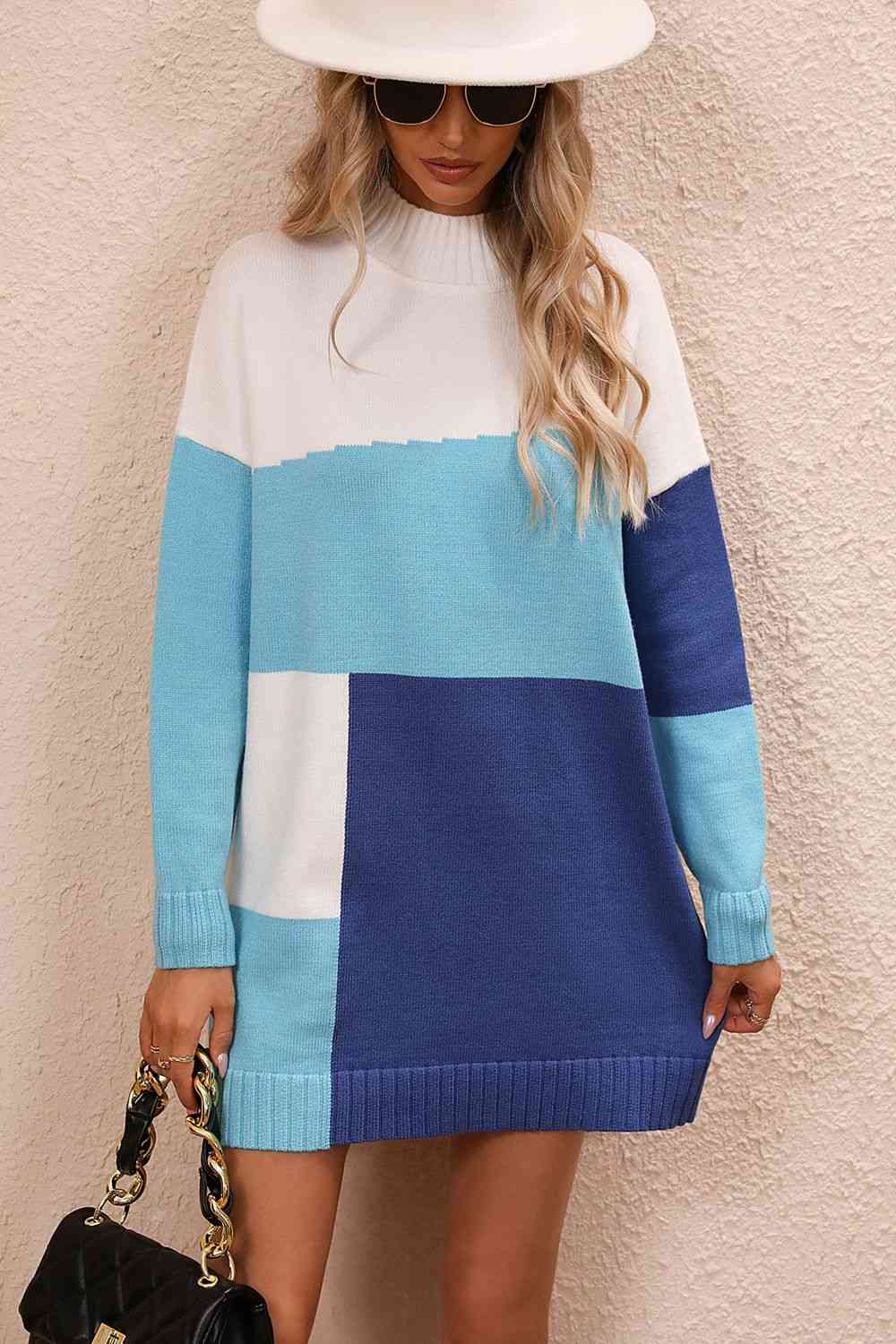 Color Block Sweater Dress