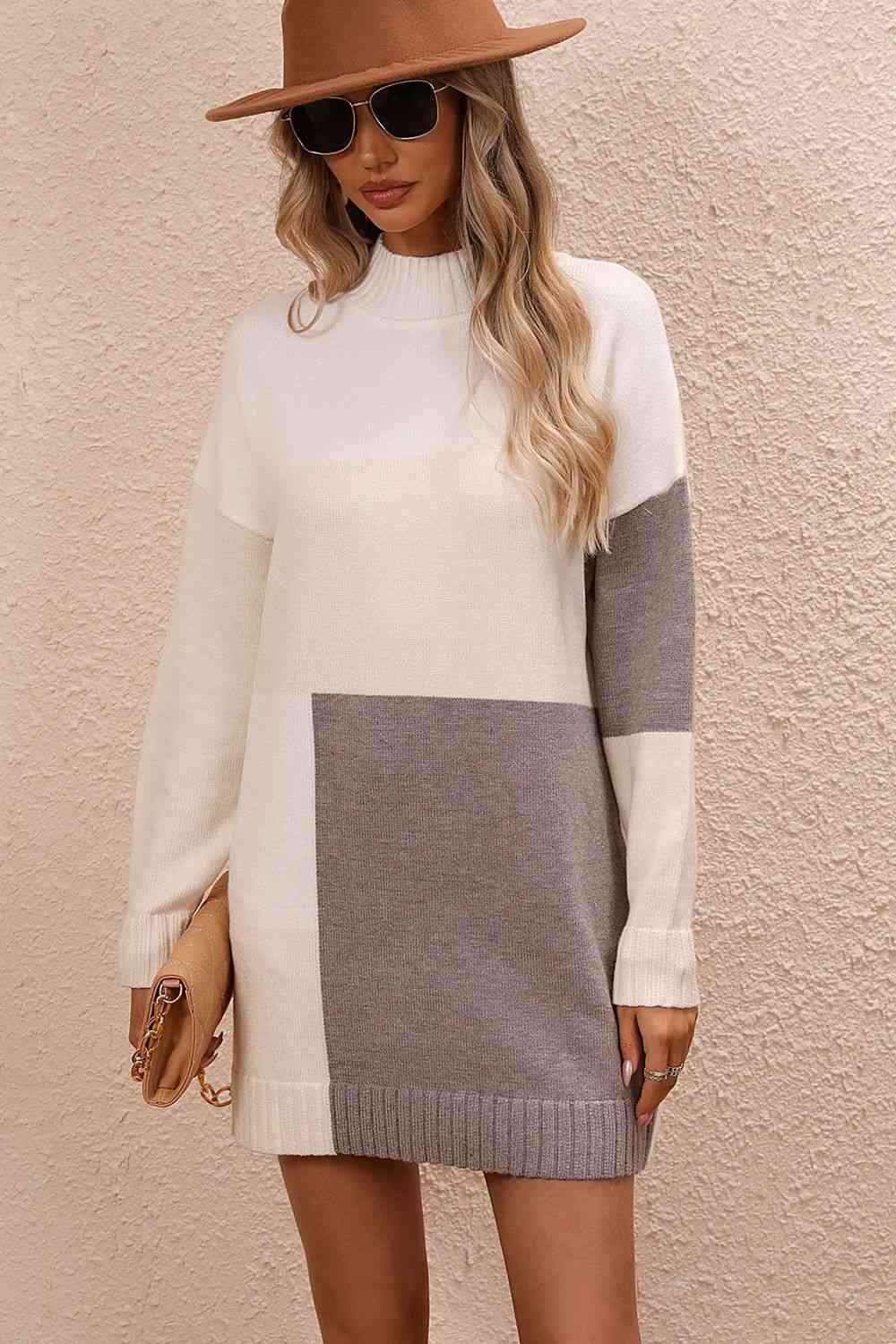 Color Block Sweater Dress