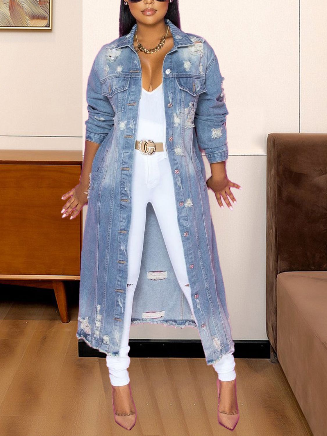 Full Length Denim Jacket